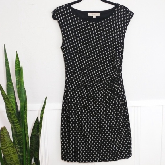 Loft Side shirred Ponte Slip dress - Picture 2 of 4